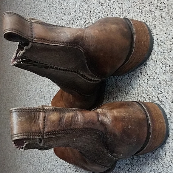 Corral square toe leather Western biker ankle zip boot sz11 - Picture 3 of 12